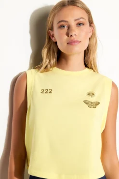 222 Butterfly Crawford Crop Tank
