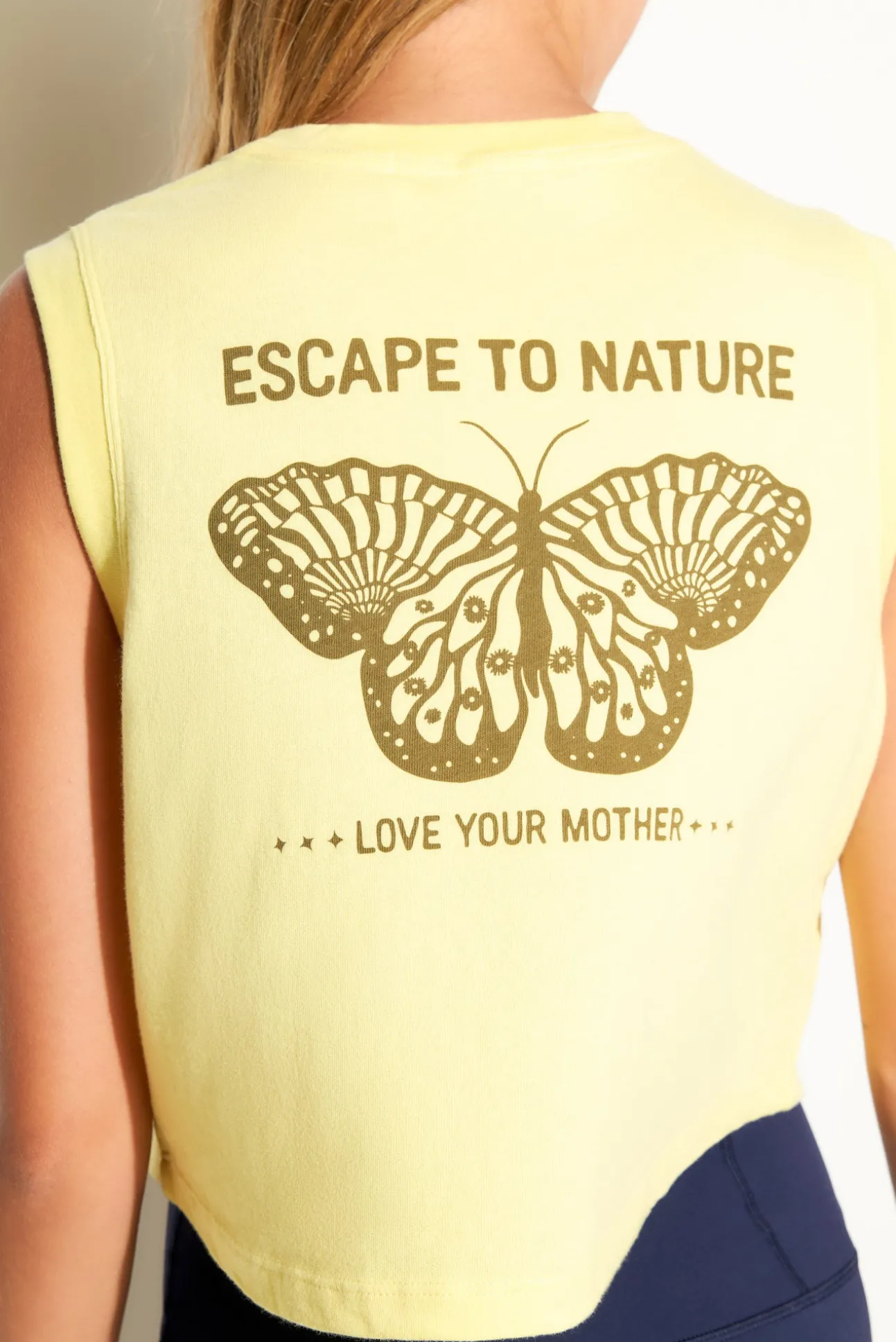 222 Butterfly Crawford Crop Tank