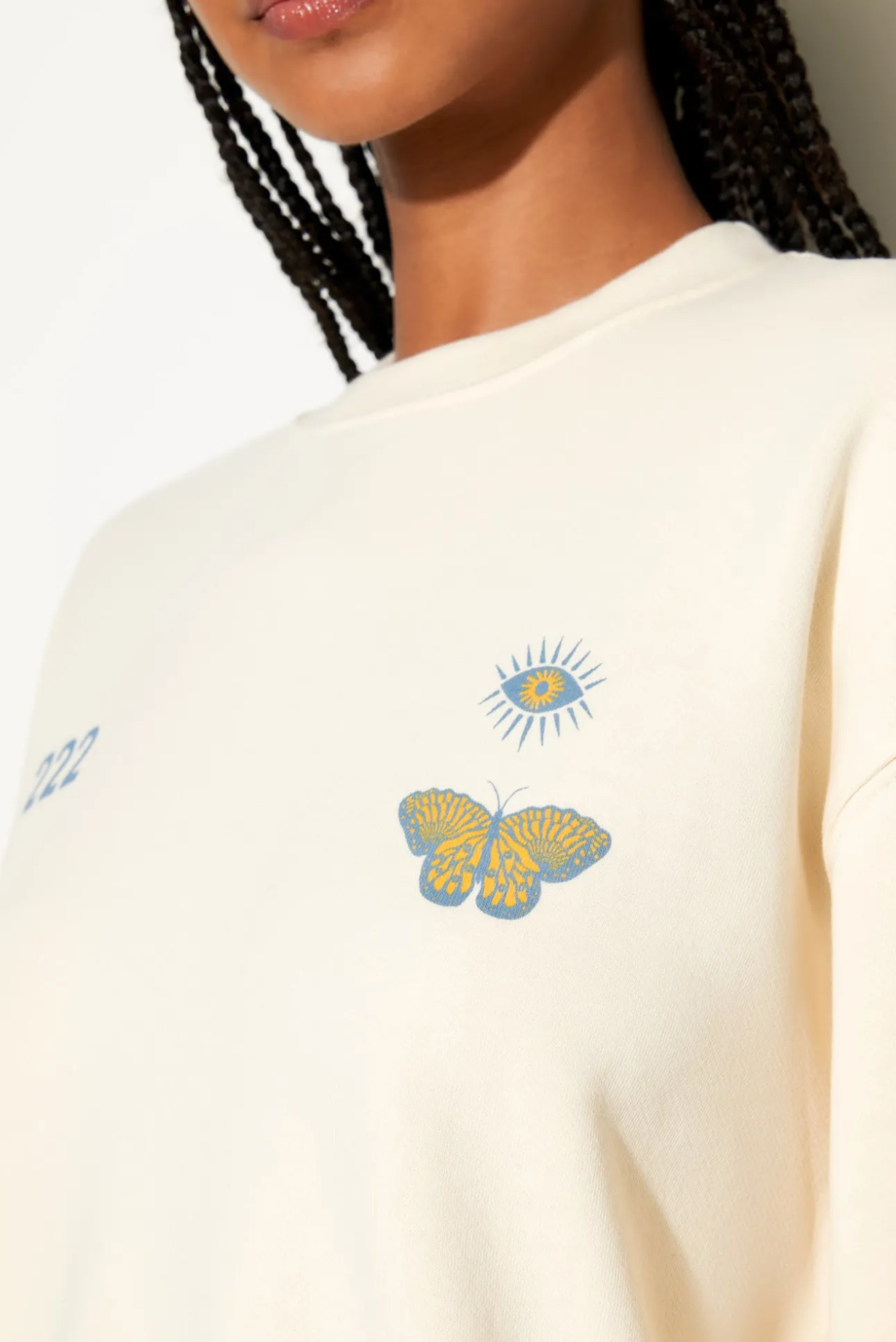 222 Butterfly La Brea Crew Sweatshirt
