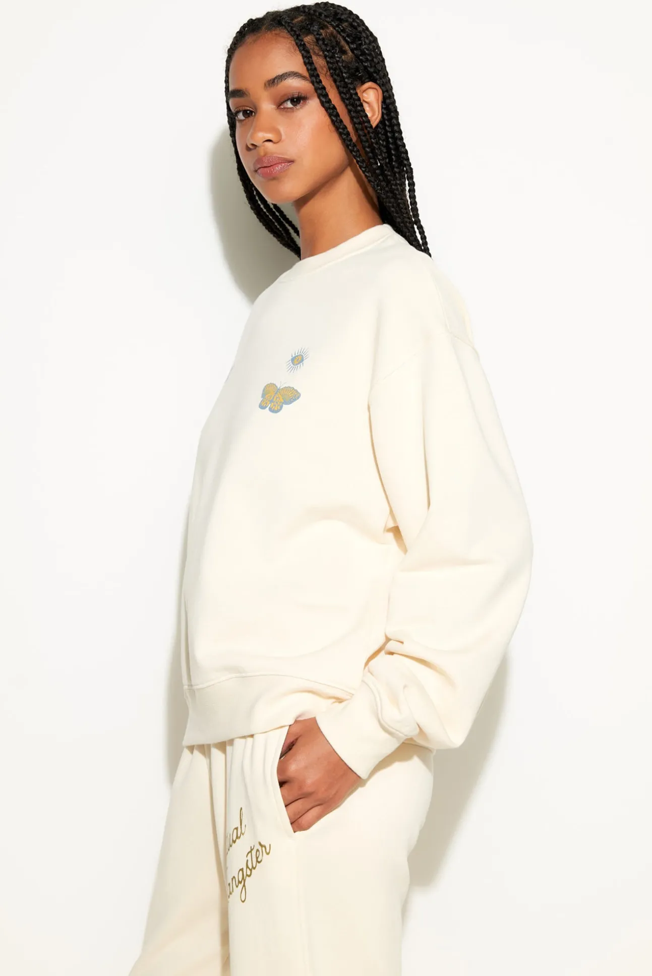 222 Butterfly La Brea Crew Sweatshirt