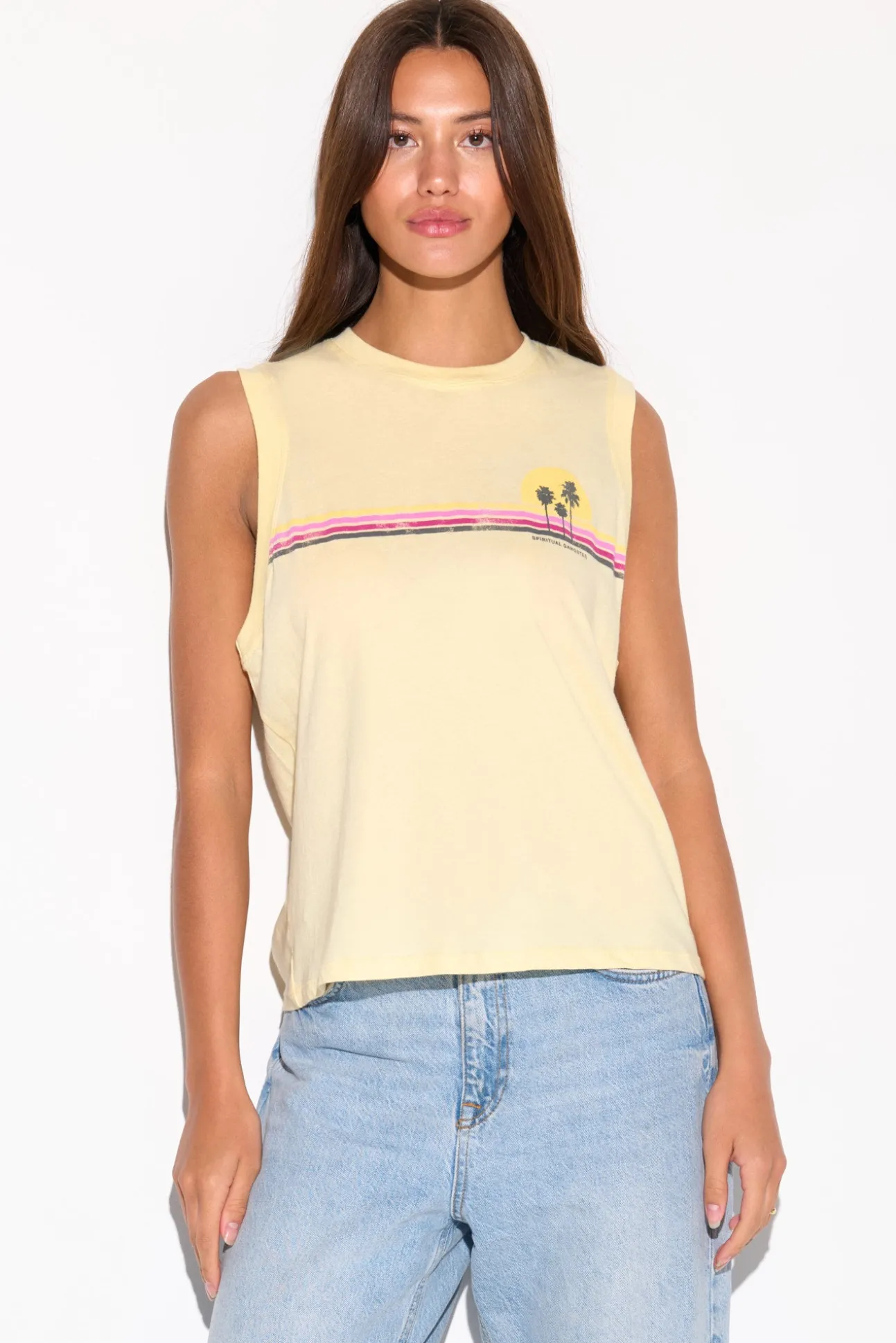 Sunset Stripe Bowery Tank