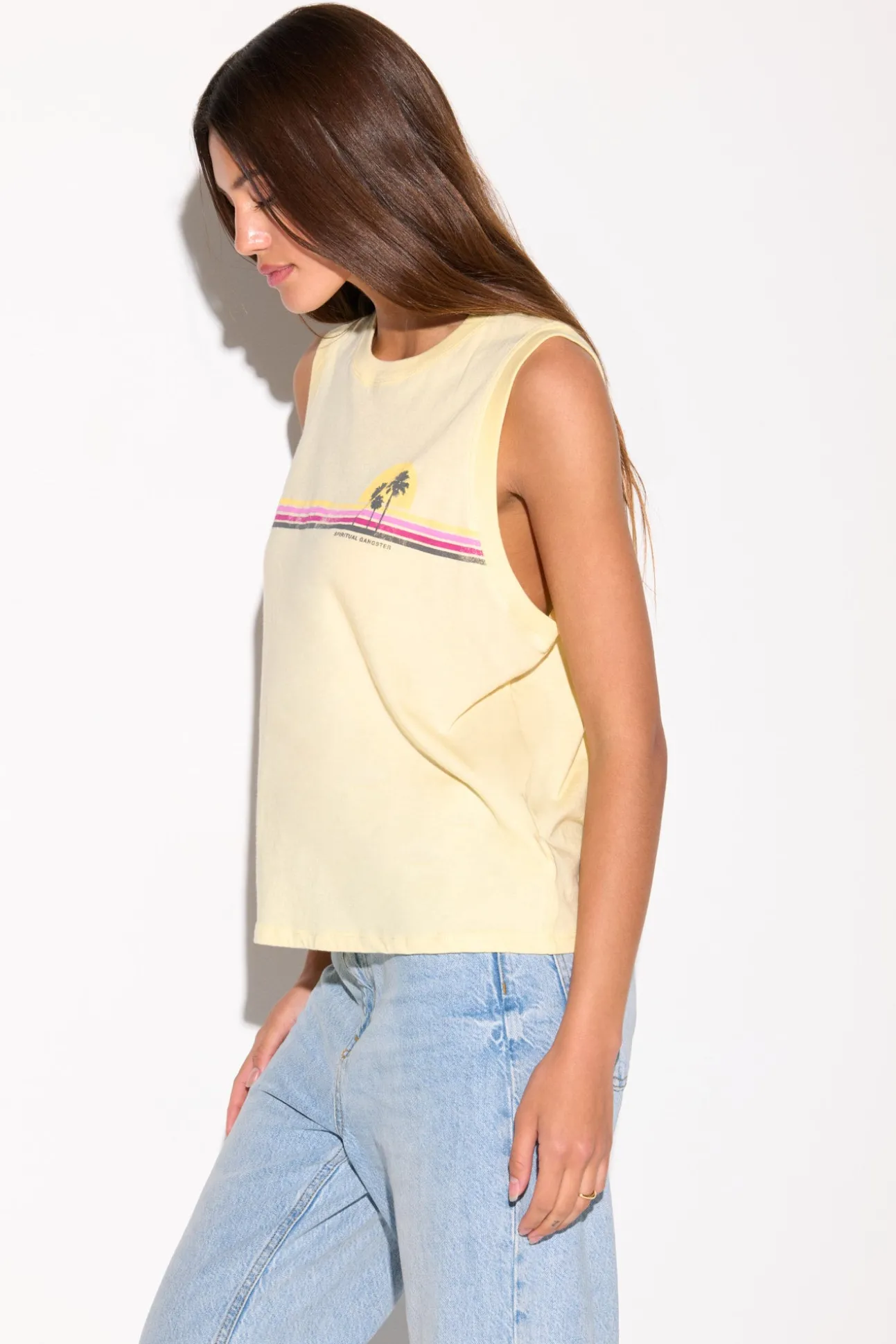 Sunset Stripe Bowery Tank